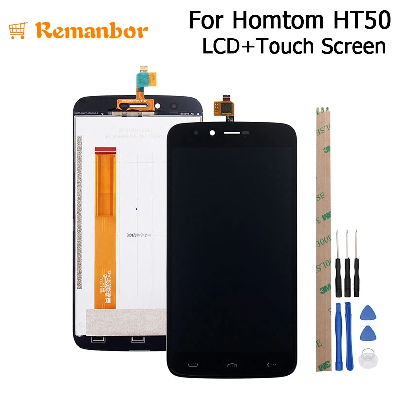 Remanb For Homtom HT50 LCD Display And Touch Screen 5.5&quot Assembly Replacement Parts +Tools Adhesive Mobile Phone | Мобильные