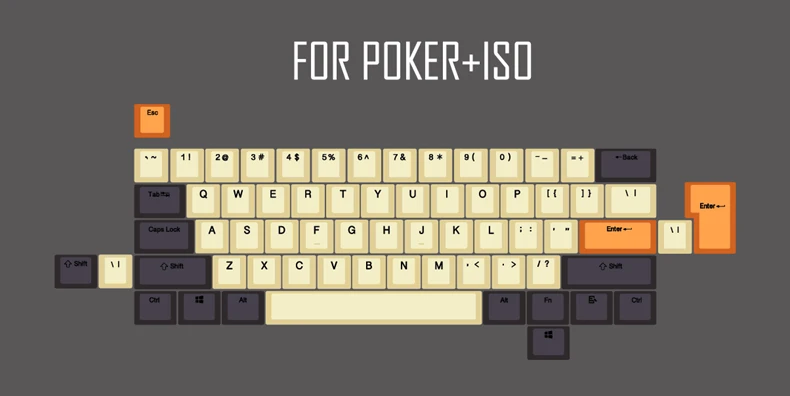 Петля pbt doubleshot keycaps oem для механической клавиатуры серый оранжевый бежевый gh60 покер 87 tkl 104 108 ansi corsair k70 iso razer
