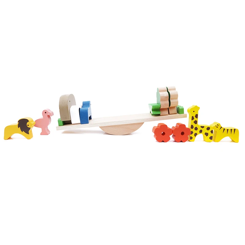Деревянные игрушки лес животное Seesaw Деревянный Баланс блоки деревянные