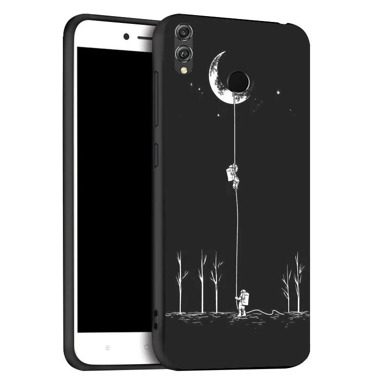 Чехол для huawei Honor 8X 8A 9 10 Lite чехол s Space Moon Astronaut, чехол для телефона huawei Honor 7C 7A Pro, чехол-бампер