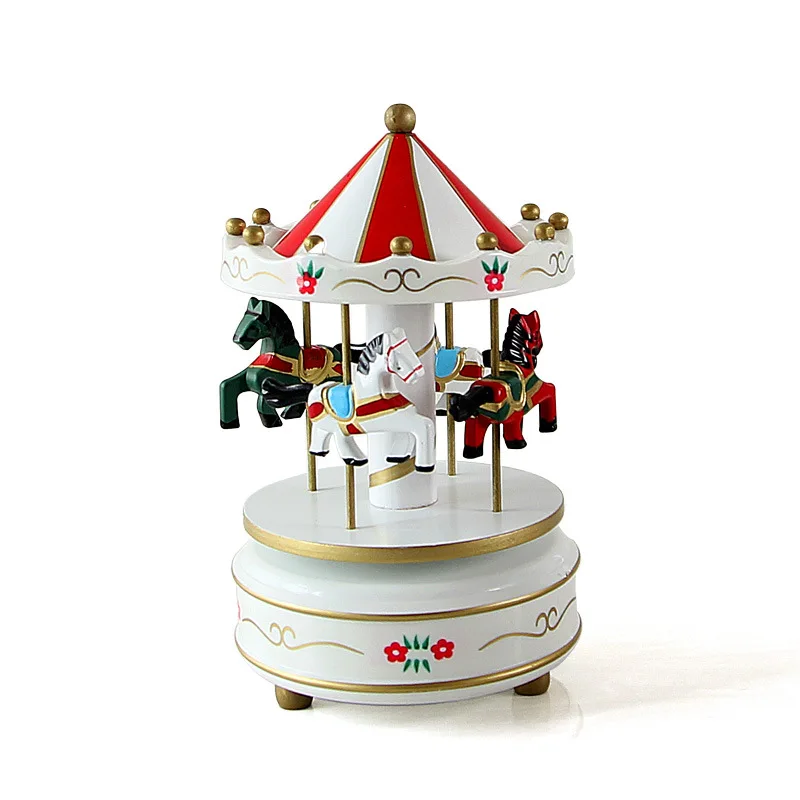 Винтажная деревянная карусель с надписью &quotMerry Go Round&quot для детей и девочек