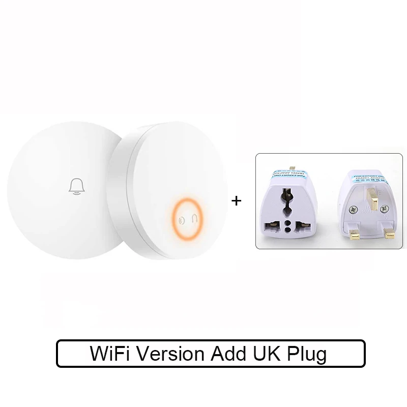 Wifi Version UK Plug Беспроводной дверной звонок xiaomi linptech wifi с функцией интеллектуального управления функцией памяти mi jia mi home APP - Color: Wifi Version UK Plug