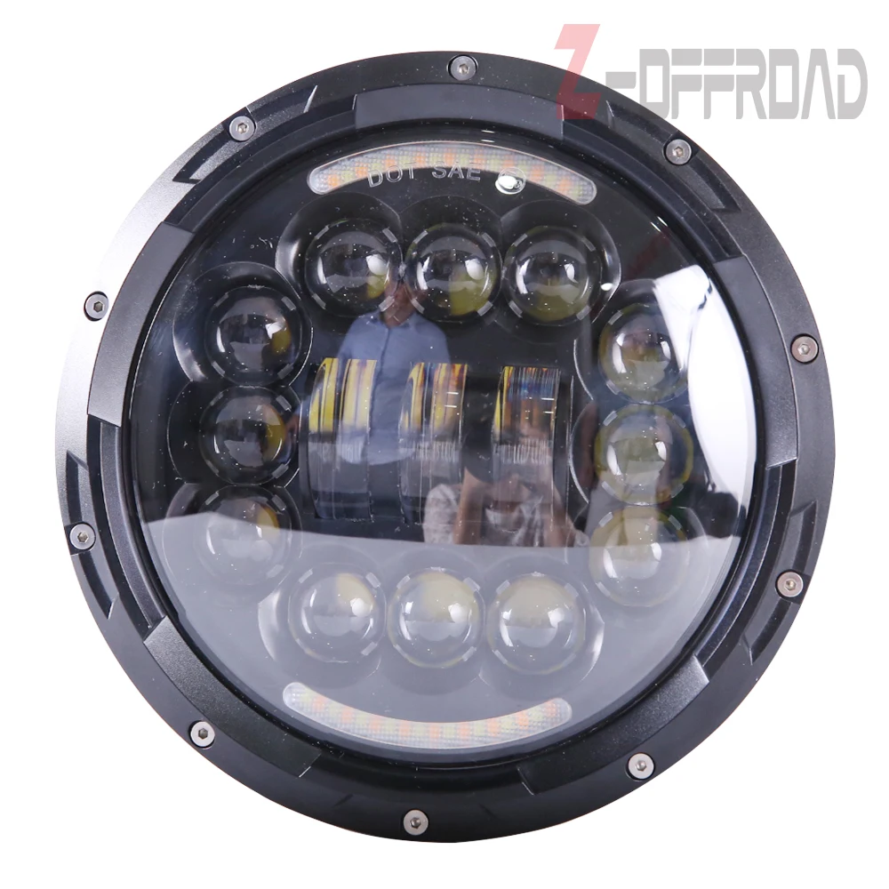 Новая 7-дюймовая круглая светодиодная фара Angel Eye для Jeep Wrangler JK TJ LJ CJ Rubicon Sahara Freedom