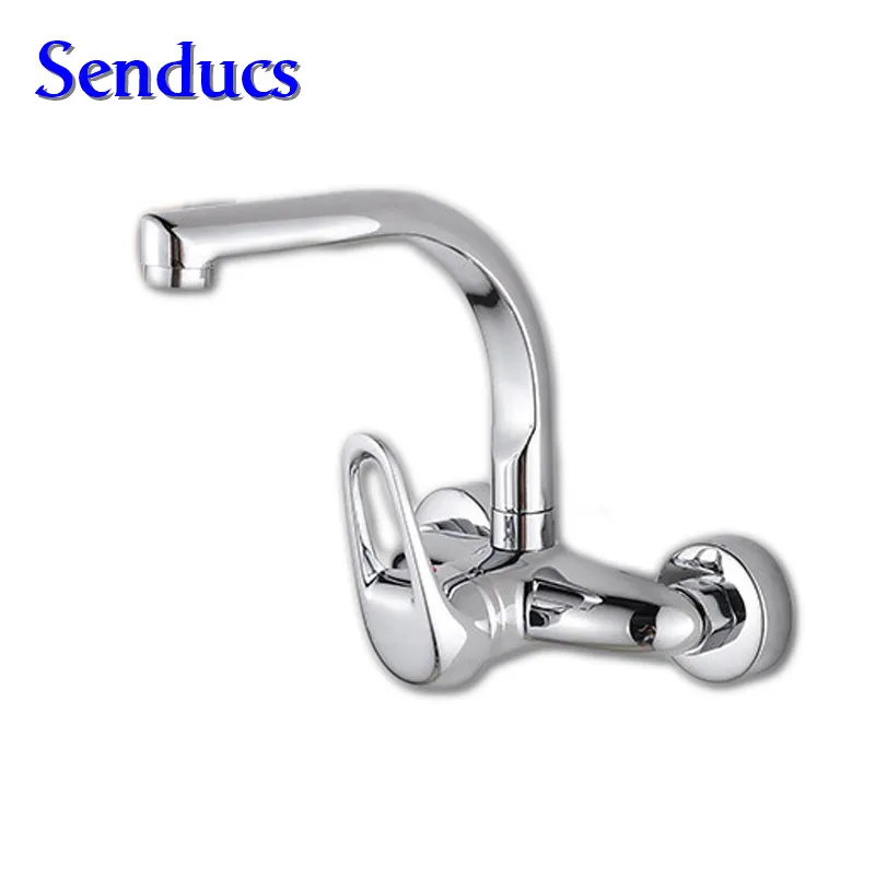 Senducs кухонный кран настенный для раковины качественный латунный смеситель