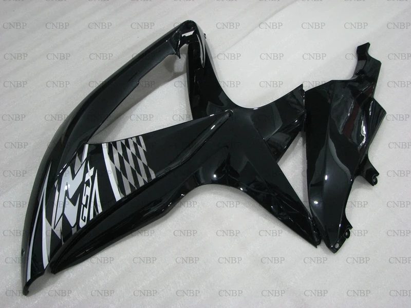 GSX R 750 2008 2010 K8 тела Наборы R750 Abs обтекатель для Suzuki GSXR600 08 10 черный серебристый цвет