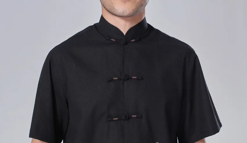 

Shanghai Story artes marciales mens linen shirt Traditional Chinese shirt China Style Tang top mandarin collar shirt AB0002