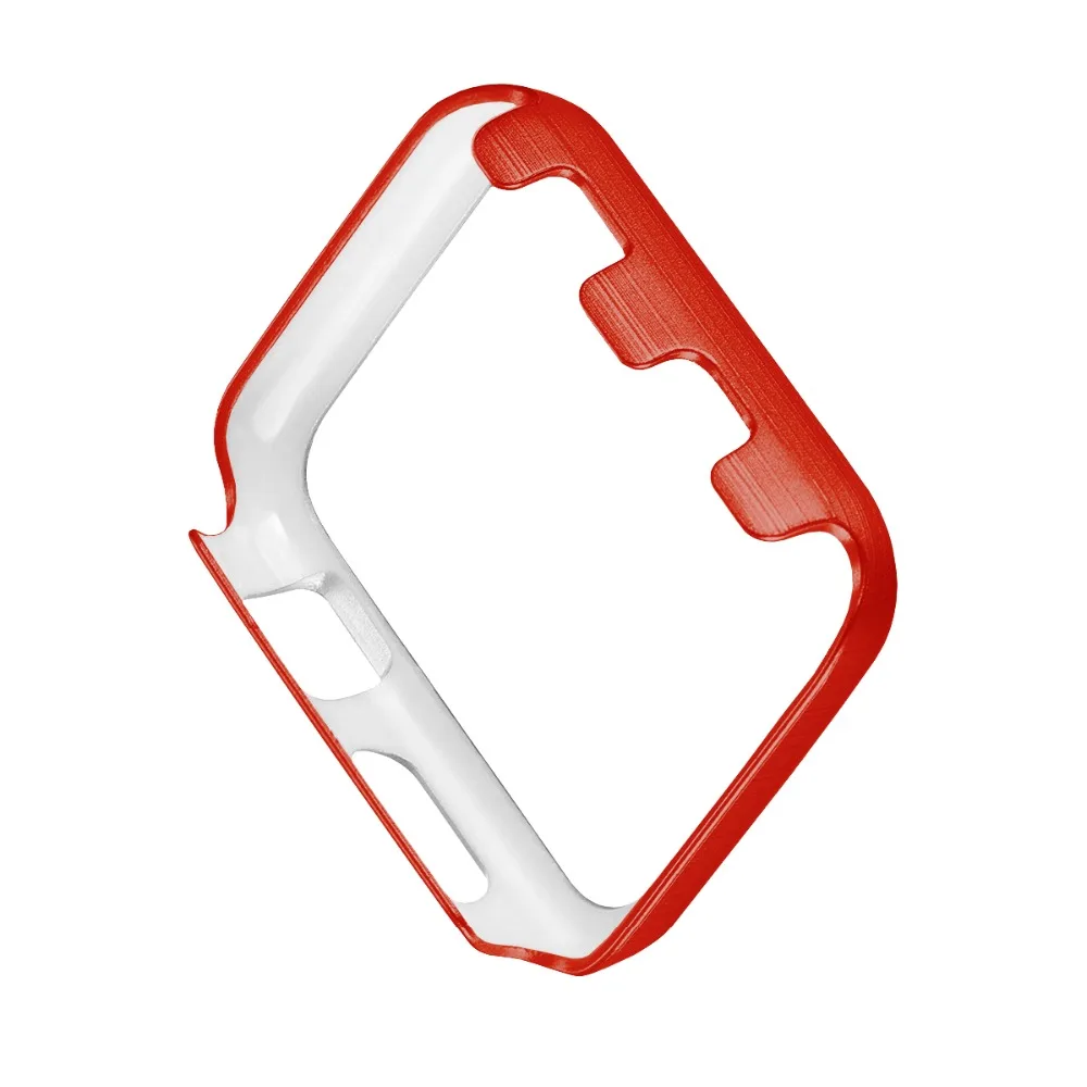 Проволочный чехол с текстурой для iWatch Series 3 2 1, жесткий чехол с рамкой для ПК, устойчивый к царапинам ударопрочный чехол для ПК 38/42 мм