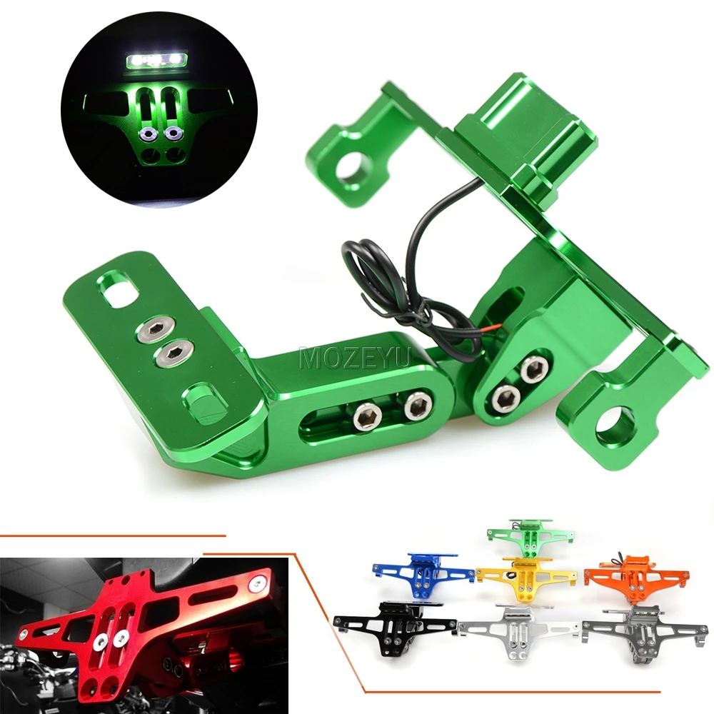Кронштейн номерного знака мотоцикла держатель для Kawasaki ZX-10R ZX-6 ZX-6R ZR-6R ZX-7R ZX-12R |