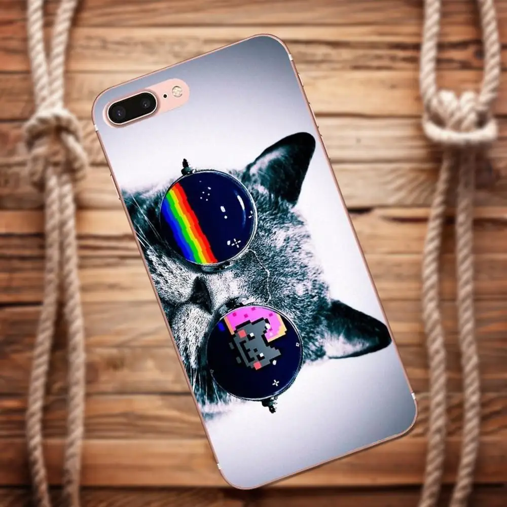 Для LG G2 G3 мини дух G4 G5 G6 K4 K7 K8 K10 2017 V10 V20 V30 мягкий Новый Стиль Уникальный Space Cat с