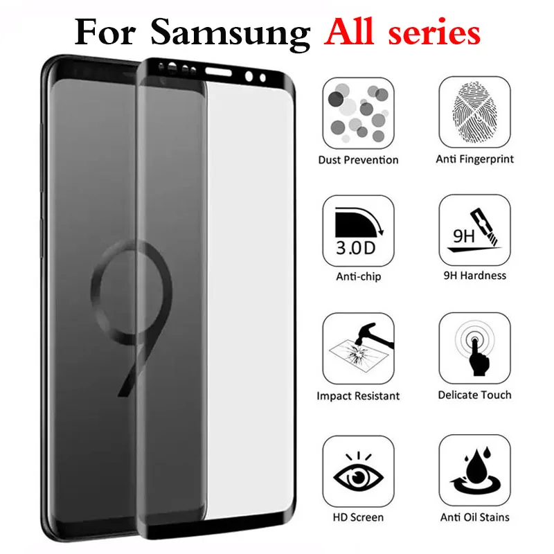 Защитное стекло для samsung Note 9 8 S8 S9 Plus S7 S6 Edge закаленное не 8s 9s 7s S 6 7 Защитная пленка