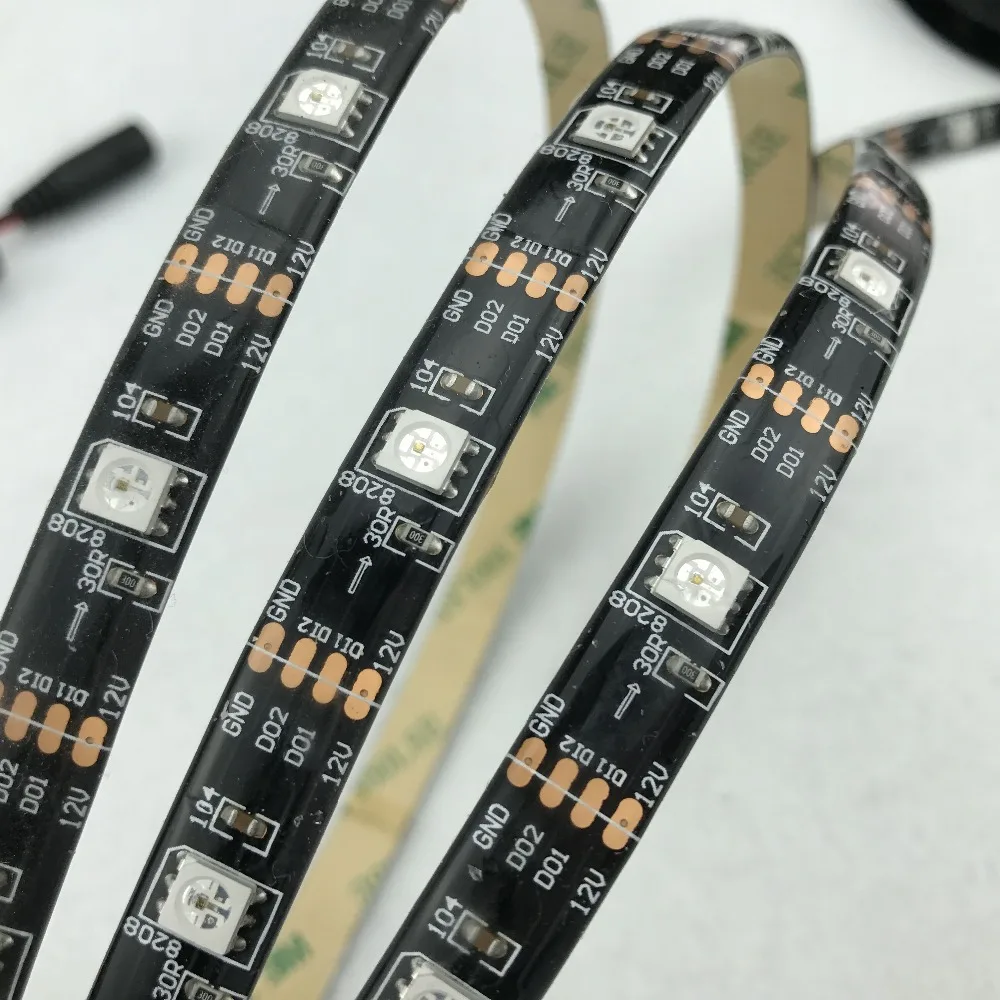 Полноцветсветодиодный Адресуемая Светодиодная лента RGB 5050 GS8208 (похожая на WS2813) 12