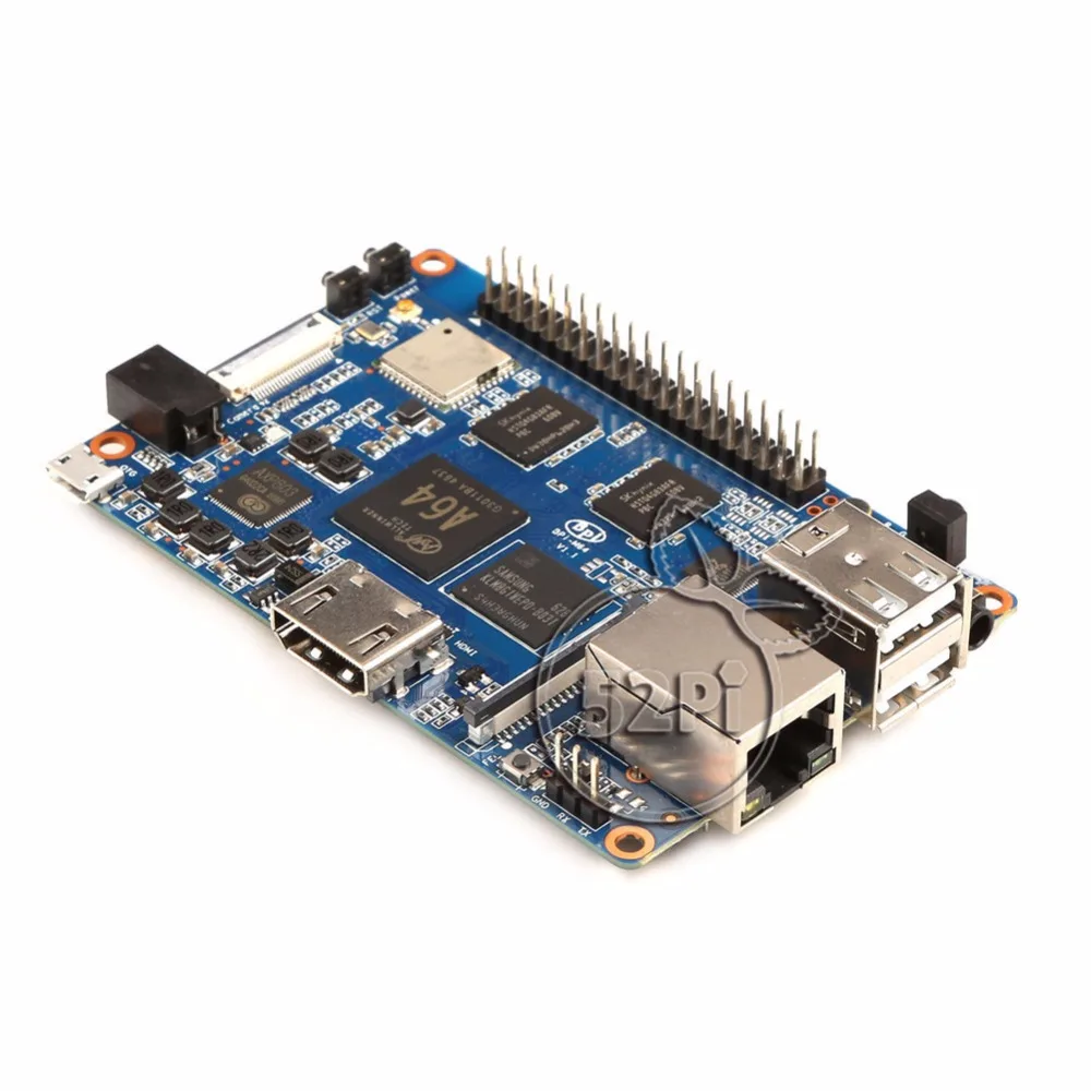 Banana Pi M64 BPI A64 64 разрядный четырехъядерный процессор 2 Гб ОЗУ с Wi Fi Bluetooth 8 eMMC demo одна