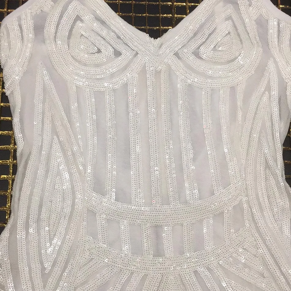 CIEMIILI Women 2019 Summer Dress V-Neck Cross Backless Sexy Evening Party Fashion White Sleeveless Mini Bandage | Женская одежда