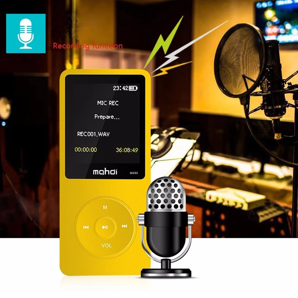 High Quality HIFI MP3 Player 8GB Support FM Radio TF Card Record SYN LRC Video Mini Portable mp3 players for Running sports | Электроника