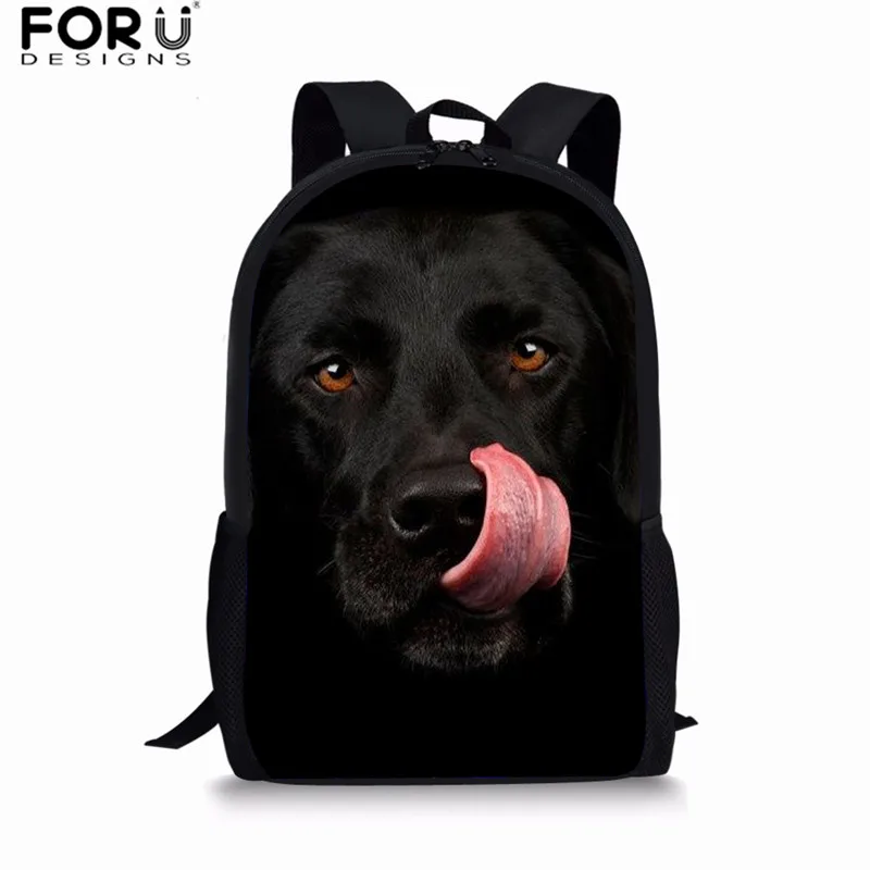 FORUDESIGNS детские школьные сумки с принтом животных черный