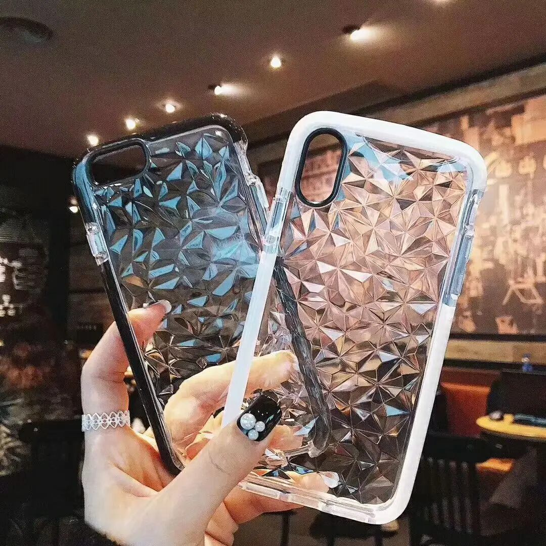 Для IPhone X XS MAX XR 3D два Цвета Алмазный чехол для телефона 7 8 6 6s плюс S8 S9 светлые