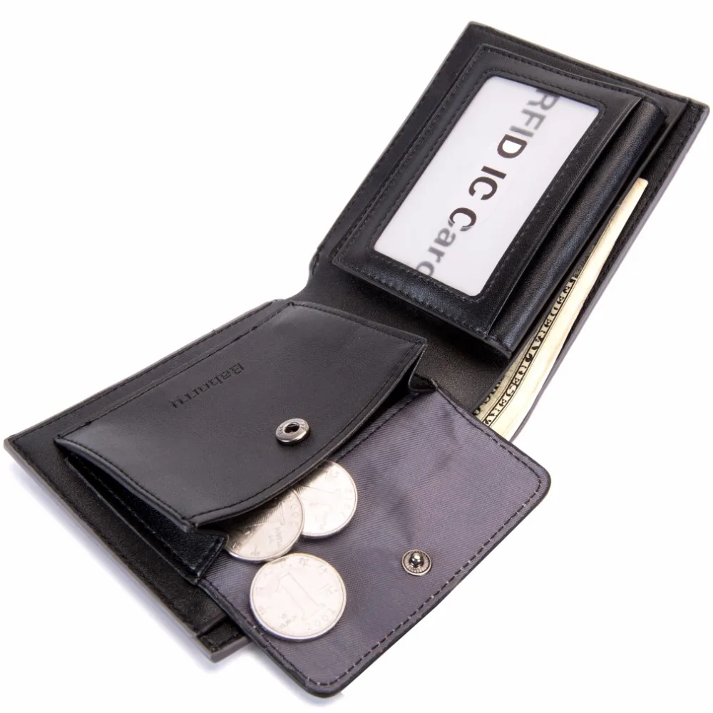 Мужской кошелек с блокировкой RFID, мужской модный кошелек из искусственной кожи, мужские кошельки с защитой личности MRF27