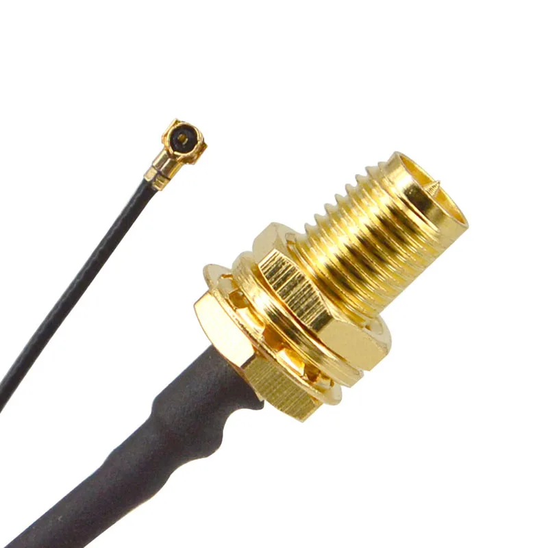 10pcs/lot RP-SMA Female Bulkhead to IPX/ U.FL/ MHF4 10cm 0.81 Antenna Extension Cable for U.FL Hand-held Radio MINI PCI | Обустройство