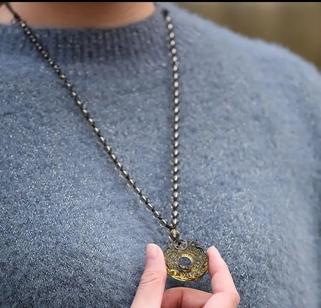 Черный кулон WANG Select (ледяной тип) PI XIU храброго войска для мужчин и женщин ожерелье