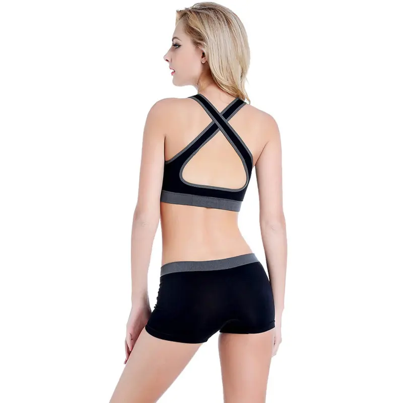 Sport suit women Yoga set Stretch Quick Dry Sports Bras gym clothing fitness clothing= jumpsuit Tops | Спорт и развлечения