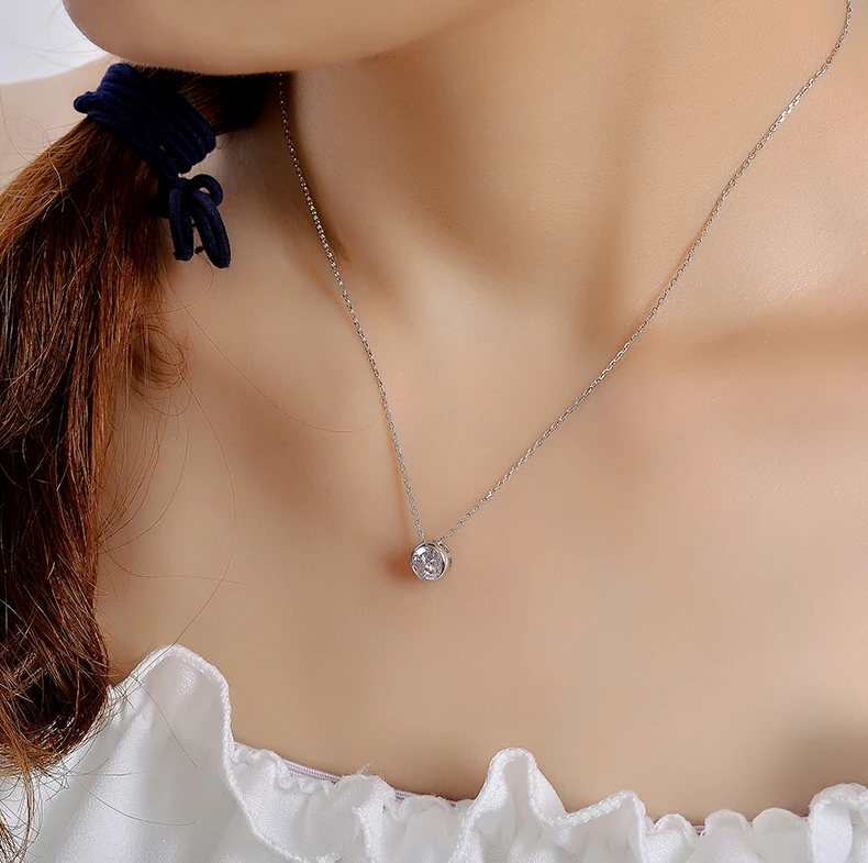 Фирменный дизайн простой стиль белый золотой цвет 1.25ct прозрачный Круглый фианит