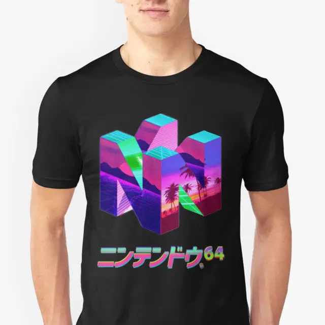 Nintendo 64 Vaporwave Vapor Книги по искусству и эстетические футболка игры nintendo