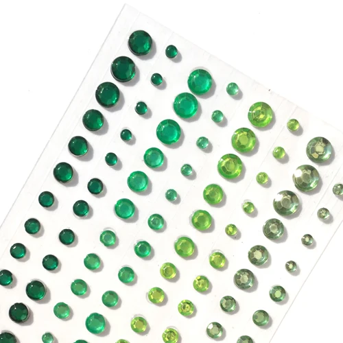 Green (120 gems) Упаковка из 1 шт.) Разные цвета размер скрапбук самоклеющиеся акриловые драгоценные камни смолы наклейки с изображением драгоценных камней - Цвет: Green (120 gems)