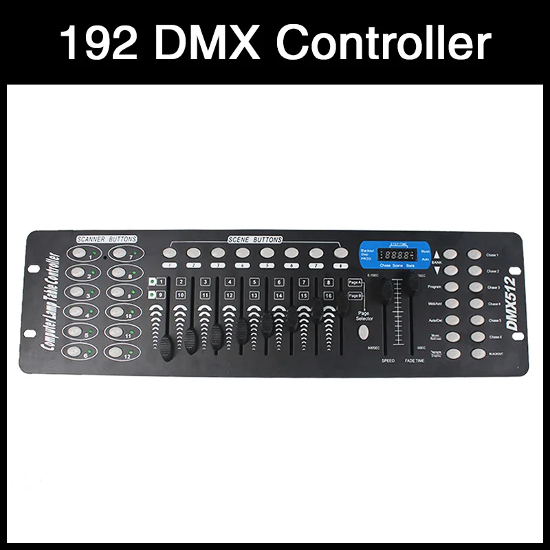 Новейший 192 DMX контроллер диджей оборудование DMX 512 консольное сценическое освещение для Светодиодный прожектор с движущимся паром - Цвет: 192 DMX Controller