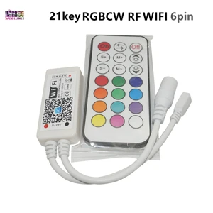 21k RF RGBCWwifi6pin Magic Home DC5V 12 в 24 в Bluetooth беспроводной WiFi контроллер, RGB/RGBW IR RF светодиодный контроллер для 5050 WS2811 WS2812B светодиодный пиксель полосы - Цвет: 21k RF RGBCWwifi6pin