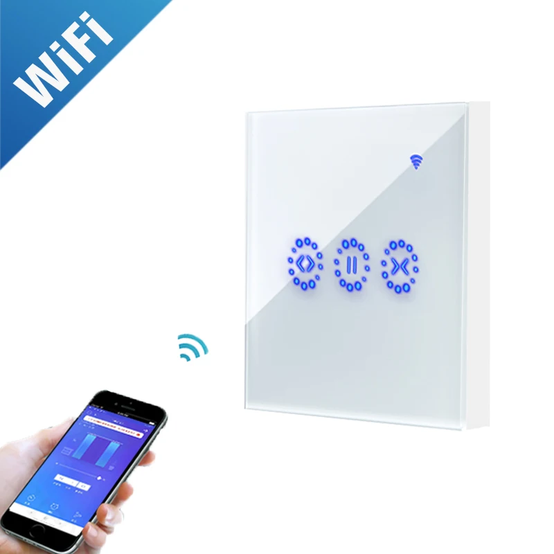 Wi-Fi сенсорный переключатель для штор настенный переключатель Голосовое управление от Alexa/Google ewelink приложение управление для электрического шторного двигателя умный дом