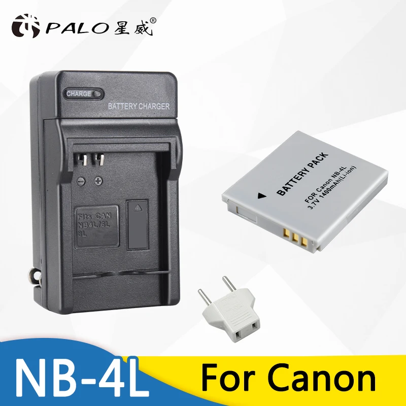 1x1400 mAh NB-4L NB4L NB 4L литий-ионная цифровая батарея + зарядное устройство для Canon IXUS 30 40