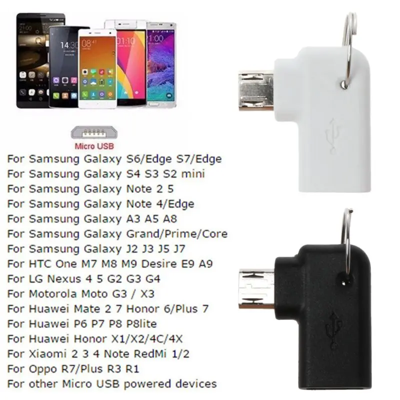 90 градусов Тип C женский микро USB Мужской зарядный разъем адаптер для samsung huawei Android мобильный телефон планшет Powerbank