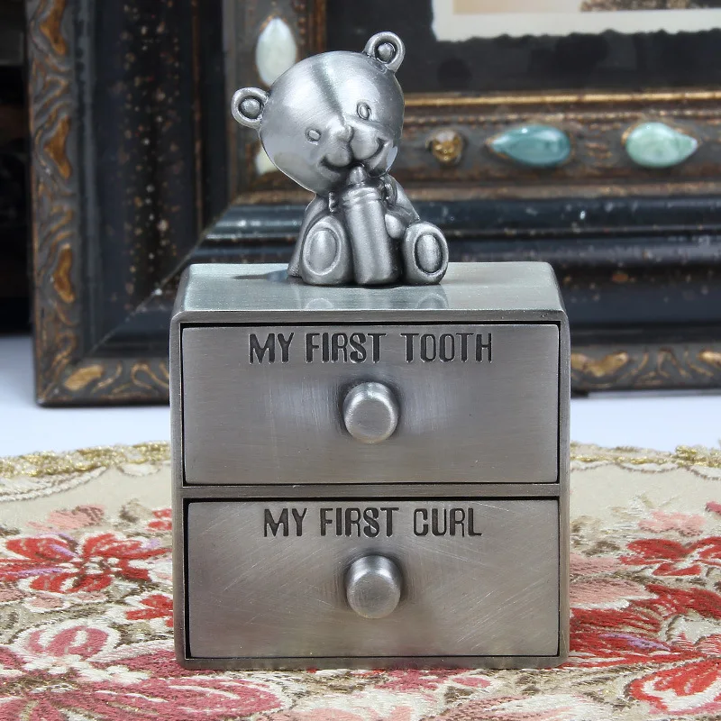 My First Tooth & Curl Box украшение для дома Пиратский Сундук медведь слон дизайн зубов