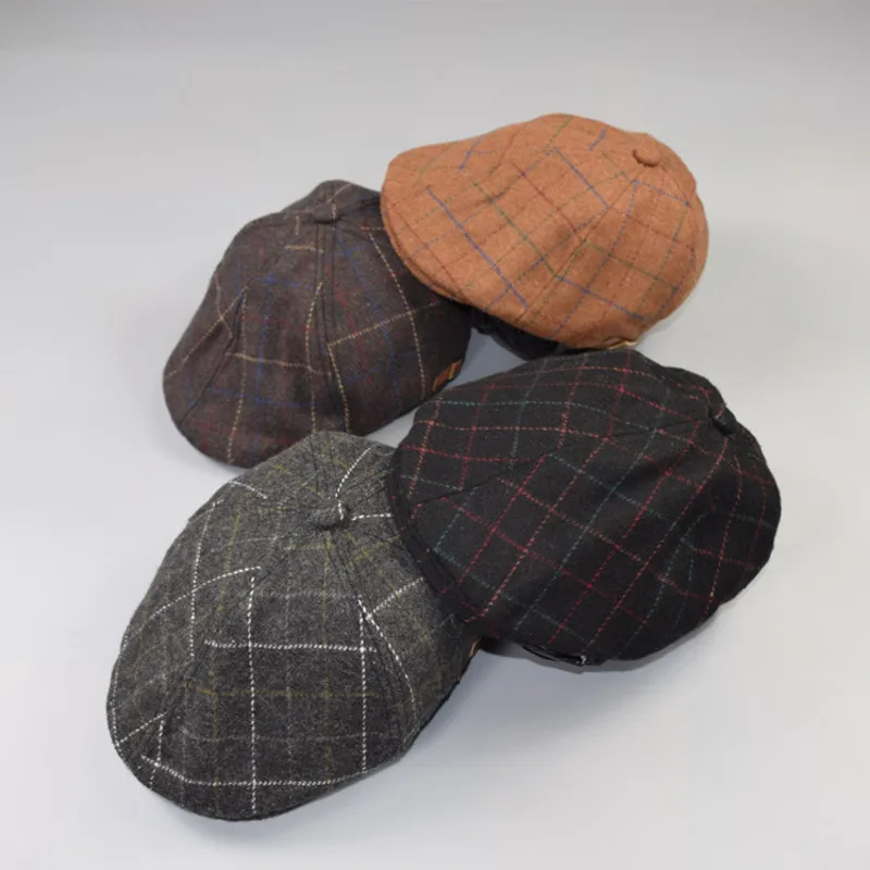 Toddler Baby Beret Hat for Kids Boys Girls Infant Winter Plaid Ivy Flat Cap Flatcap | Детская одежда и обувь