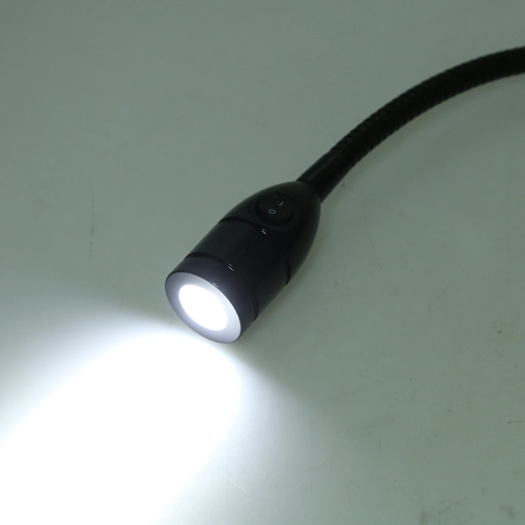 

12V 3W Лодка светодиодный светильник для чтения Регулируемая внутренняя настольная лампа черный