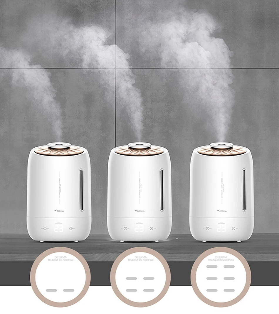 Deerma 5L увлажнитель воздуха Арома диффузор бытовой тумана Fogger очищающий увлажнитель масла синхронизации бытовой