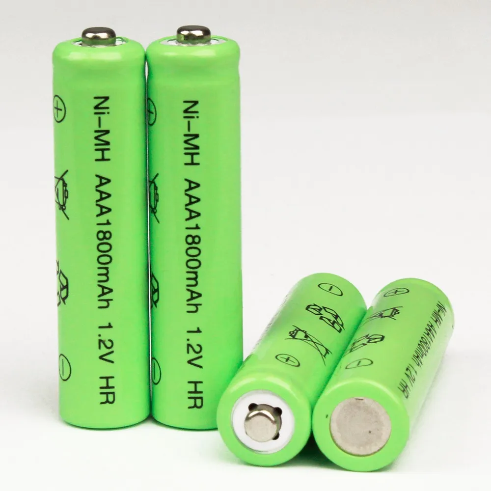 4 шт. 1800 мАч Ni MH AAA батарея 1 2 В нейтральные перезаряжаемые батареи|battery 1800mah|ni-mh aaa