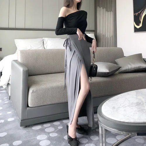 С открытыми плечами сексуальные футболки с длинным рукавом для женщин Тонкий