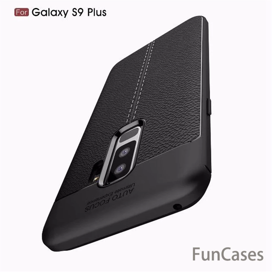 Чехол для samsung S9 роскошный кожаный TPU силиконовый чехол телефона Galaxy S9plus на заднюю
