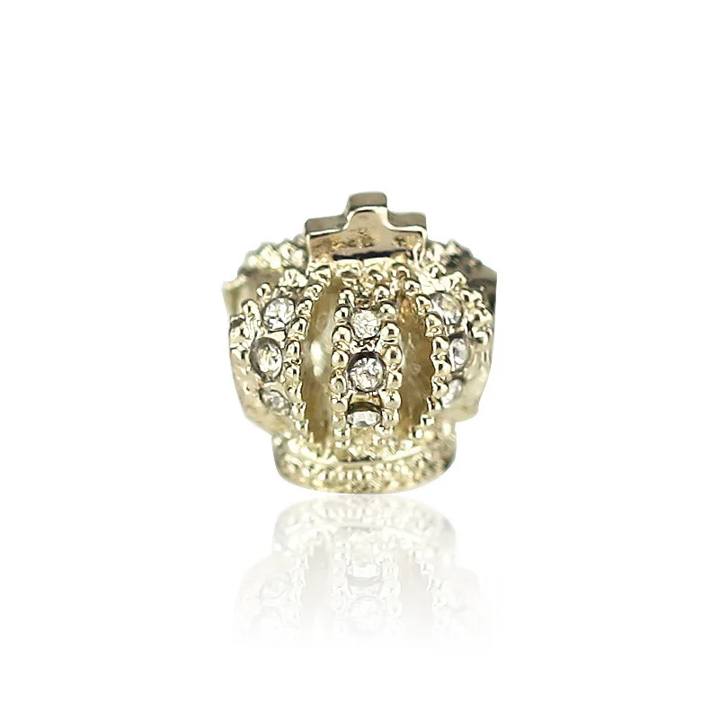 Модные европейские Стильные Металлические золотистые бусины в королевской