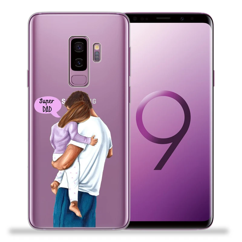 Модный чехол для телефона Super mom Dad Girl Samsung Galaxy S9 S8 S10 Plus S7 S6 Edge Lite Note 8 9 Funda Etui |