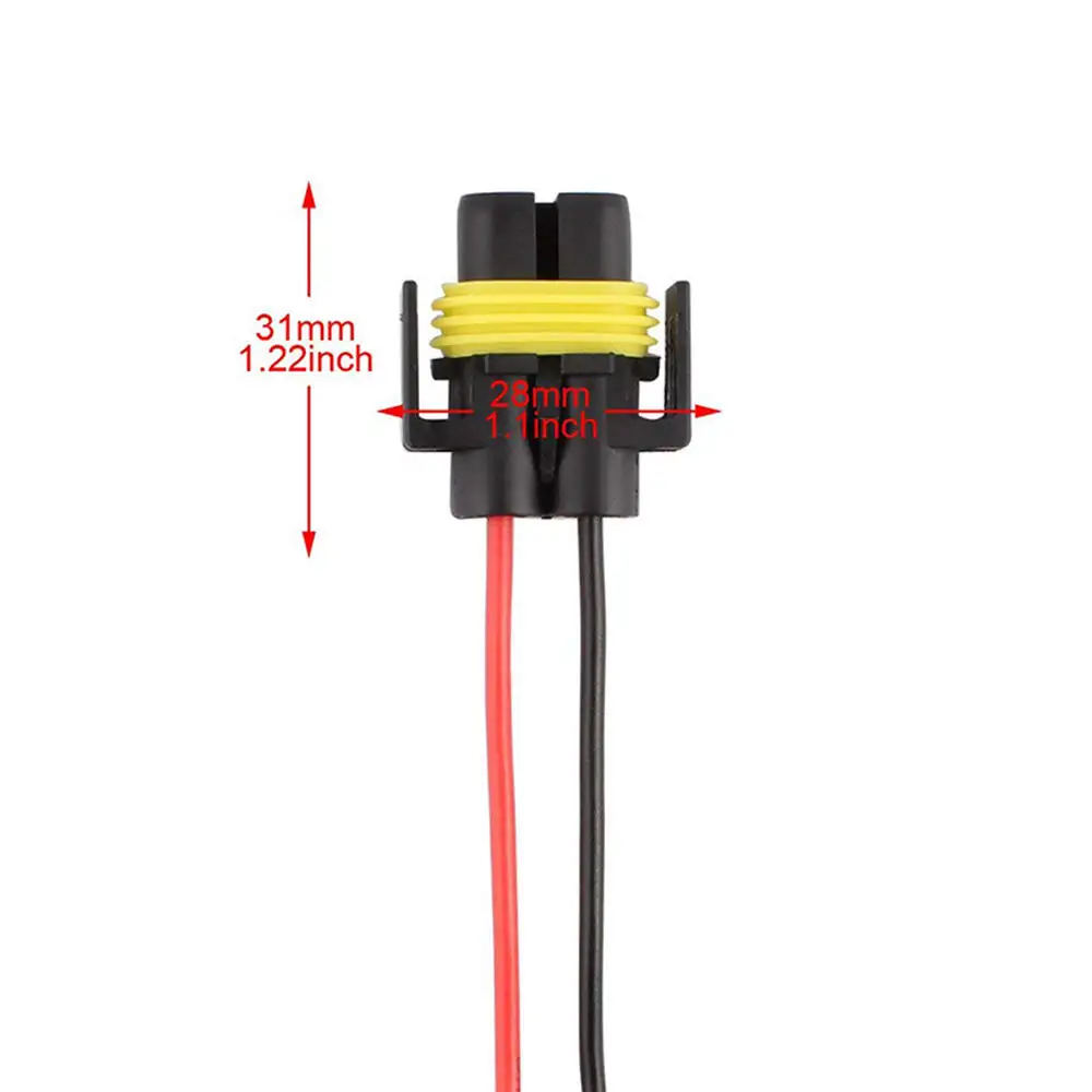 10PC H11 H8 Headlight/Fog Light Female Adapter Harness Socket Wire Cord Connector H8/H11 Lamp Holder | Автомобили и мотоциклы