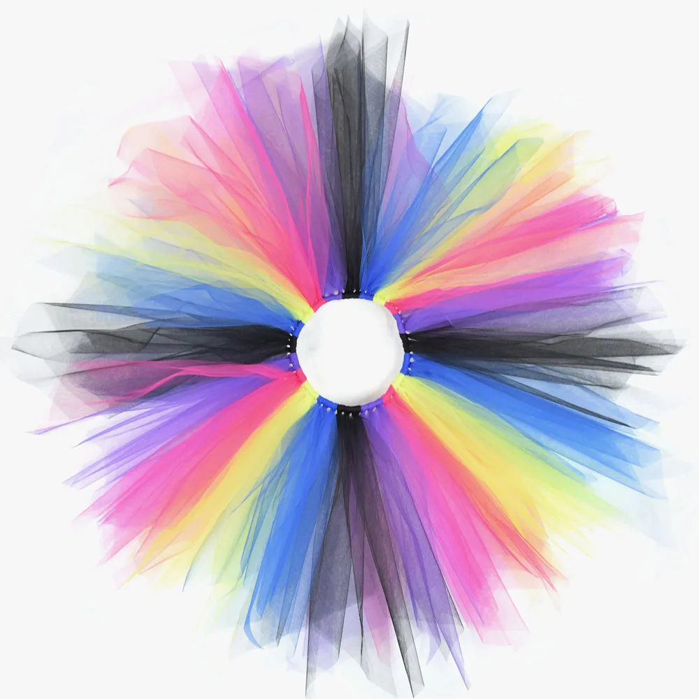 

Girls Fluffy Multicolor Tutu Skirt Baby Fancy Party TUTUS Kids Halloween Costume fits Newborn-12Y Photo Props