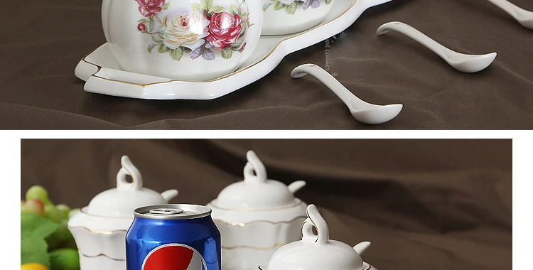 Керамический приправа набор банок дома Европейская Комбинация Приправа коробка с крышкой подарки на новоселье кухонная приправа масло соль Ta