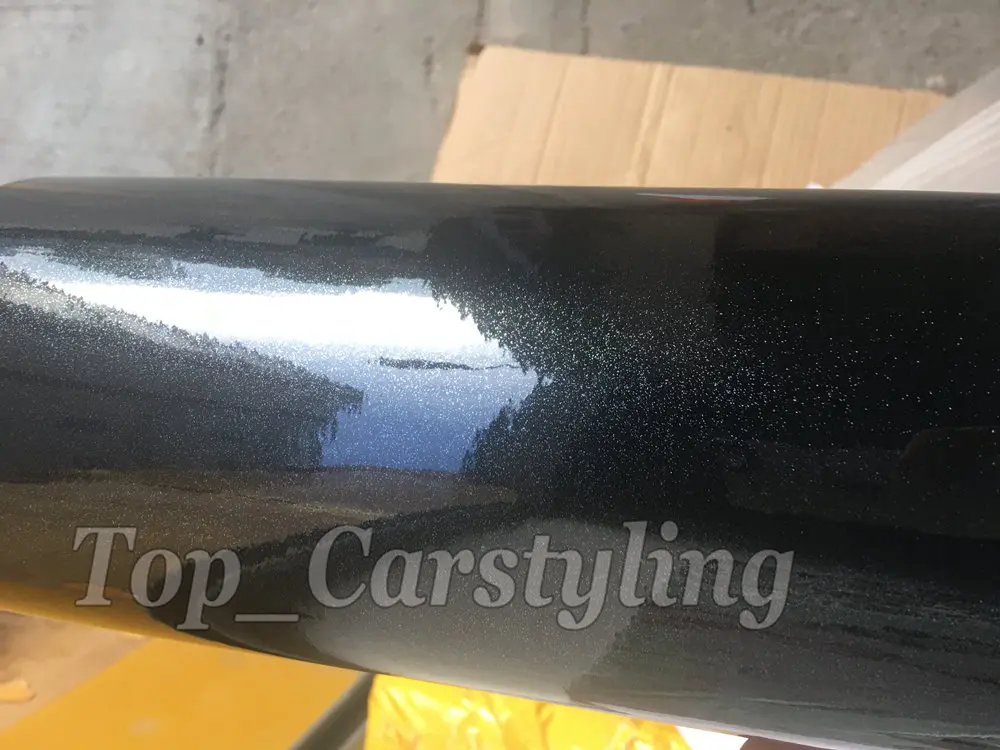 Глянцевая перламутровая черная металлическая виниловая автомобильная пленка