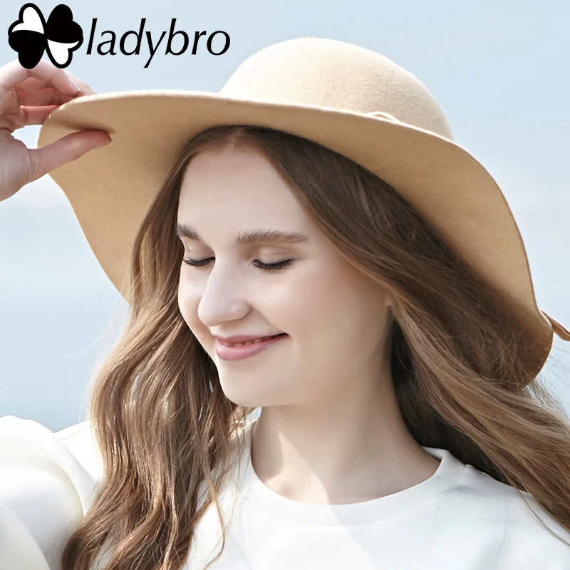 Женская шляпа-Кошечка ladibro вязаная шляпа с бантом имитация шерсти для осени и