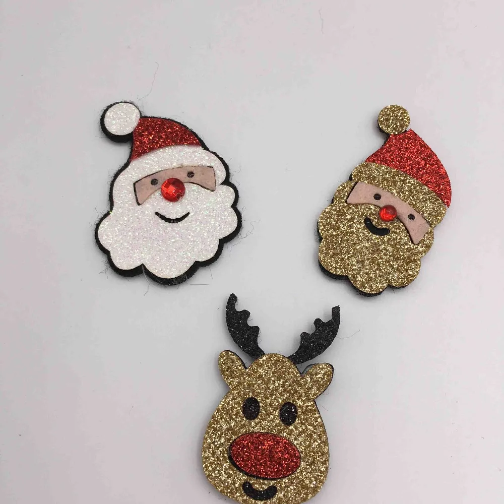 30 шт./лот смешанный стиль Счастливого Рождества мягкая аппликация поделки для
