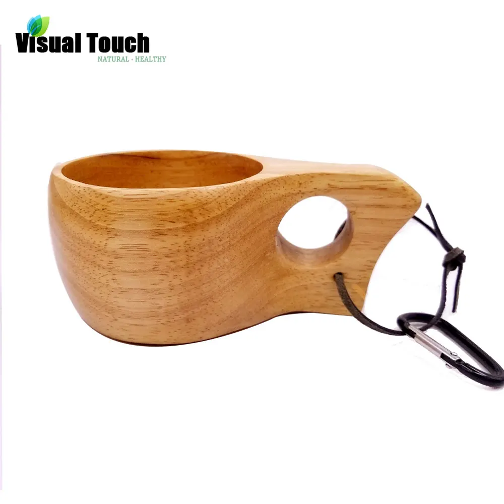 Vious Touch портативная деревянная кружка Kuksa с одним отверстием чашка ручная работа