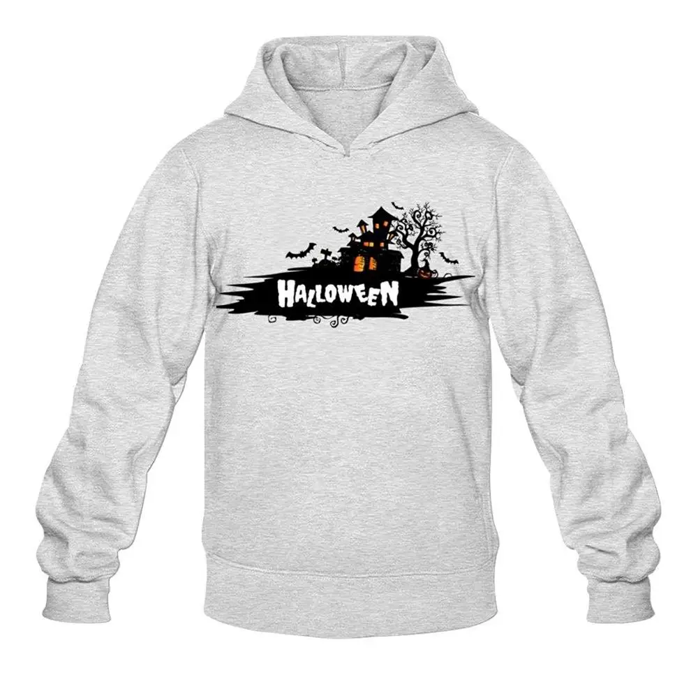 Мужчины Хэллоуин дом и дерево печати моды толстовки|hoodie zipper|hoodies for men on saleprint hoodie |