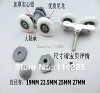 8pcs double wheeled replacement shower door roller runner wheel 19mm 22 5mm 25mm 27mm can choose